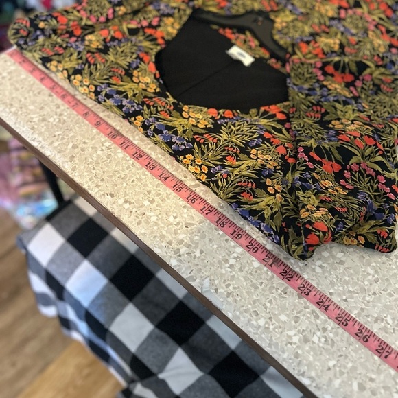 Old Navy Floral Multicolor Dress Bell Sleeve 1X - Picture 8 of 9